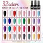 35 PCS Gel Nail Polish Set- Gel Nail Kit with 32 Colors Gel Polish Kit Base Coat