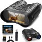 4K Night Vision Binoculars - Rechargeable Night Vision Goggles, 3.2'' Digital In