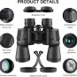 20X50 Binoculars for Adults, High Power Compact Waterproof Binoculars Telescope