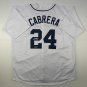 Facsimile Autographed Miguel Cabrera Detroit White Reprint Laser Auto Baseball J