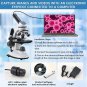 40X-2000X Microscopes for Kids Students Adults, with Microscope Prepared Slides