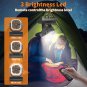 20000Mah Camping Fan with LED Light, Rechargeable Battery Powered Fans for Campi