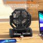 20000Mah Camping Fan with LED Light, Rechargeable Battery Powered Fans for Campi