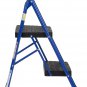 Two, Blue Three Big Folding Step Stool with Rubber Hand Grip