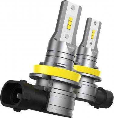 Honcs H11 LED Headlight Bulbs, 300% Brighter 6500K Cool White LED Low Beam/Fog L