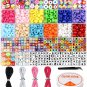 Bracelet Making Kit, Beads for Bracelets Making Pony Beads Polymer Clay Beads Sm