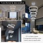 Siljoy Modern Crystal Chandelier Lighting, 6 Ring Chandelier LED Ceiling Lights