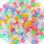 1000 Pcs Acrylic 9 Color Pony Beads 6X9Mm Bulk Glow in the Dark for Bracelet Mak