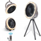 10400Mah Portable Rechargeable Fan, Remote Desk Camping 8-Inch Fan with LED Lant