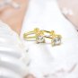 Cubic Zirconia Ear Cuffs - Sterling Silver Hypoallergenic Non-Piercing Cartilage
