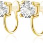 Cubic Zirconia Ear Cuffs - Sterling Silver Hypoallergenic Non-Piercing Cartilage