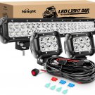 - ZH002 20Inch 126W Spot Flood Combo Led off Road Led Light Bar 2PCS 18W 4Inch S