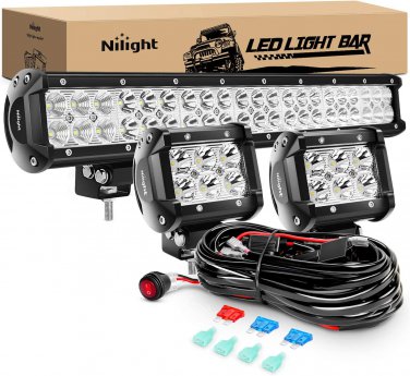 - ZH002 20Inch 126W Spot Flood Combo Led off Road Led Light Bar 2PCS 18W 4Inch S