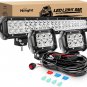 - ZH002 20Inch 126W Spot Flood Combo Led off Road Led Light Bar 2PCS 18W 4Inch S