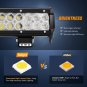 - ZH002 20Inch 126W Spot Flood Combo Led off Road Led Light Bar 2PCS 18W 4Inch S