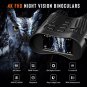 Night Vision Goggles - Infrared Digital Night Vision Binoculars for Adults 4K Hu