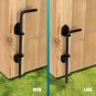 12" Cane Bolt Heavy Duty Drop Rod Gate Stopper Hardware, Gate Ground Latch for W