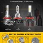 AUXITO H11/H8/H9 LED Bulbs, 15000LM 400% High Brightness, 6500K Cool White, Dire