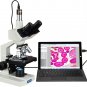 40X-2500X Digital Lab Trinocular Compound LED Microscope with USB Digital Camera