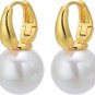 Pearl Drop Earrings, 14Mm Elegant Big Pearl Earrings for Women, 925 Sterling Sil