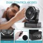 20000Mah Camping Fan with LED Light, Auto-Oscillating Desk Fan with Remote & Hoo