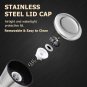 Fillable Stainless Steel Grinder Set, Adjustable Coarseness Salt and Pepper Grin
