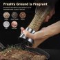 Fillable Stainless Steel Grinder Set, Adjustable Coarseness Salt and Pepper Grin