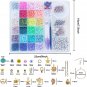 6000Pcs Clay Bead Bracelet Kit,Polymer Flat Beads for Bracelet Making Kit,24 Col