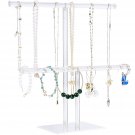 Acrylic Jewelry Display Holder, Necklace and Bracelet Hanging Organizer, Clear 2