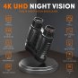 Night Vision Binoculars - 4K Rechargeable Infrared Digital Night Vision Goggles