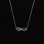 Silver Infinity Necklace Geometric Necklace with Cubic Zirconia Handmade Friends
