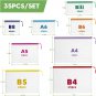 35Pcs Mesh Zipper Pouch, Waterproof Zipper Bags, 8 Sizes Waterproof Plastic Docu