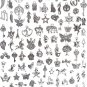 JIALEEY Wholesale Bulk Lots Jewelry Making Silver Charms Mixed Smooth Tibetan Si