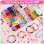 Bead Bracelet Making Kit, Bead Kits for Bracelets Making with Pony Beads, Polyme