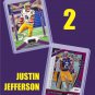 Justin Jefferson Rookie Cards Assorted 3 Card Gift Bundle - Minnesota Vikings Fo