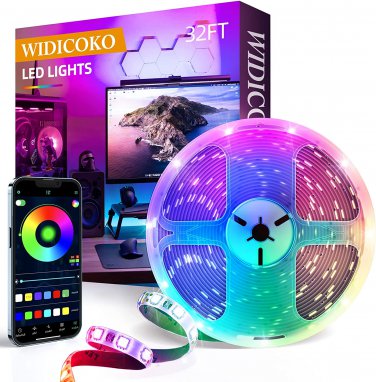 LED Lights for Bedroom, 32.8Ft LED Strip Lights,Music Sync Color Changing Led Li
