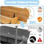 Wooden Sandbox with Cover, Sand Boxes for Kids Outdoor with Lid, Sandbox with 2