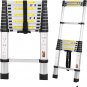 10.5FT Telescoping Ladder with Tool Tray, Multi-Purpose Extension Ladder, Alumin