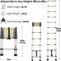 10.5FT Telescoping Ladder with Tool Tray, Multi-Purpose Extension Ladder, Alumin