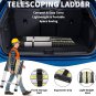 10.5FT Telescoping Ladder with Tool Tray, Multi-Purpose Extension Ladder, Alumin