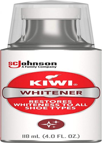 KIWI Shoe Whitener | for Leather, Vinyl, Canvas, Nylon and More | 4 Fl Oz | Incl
