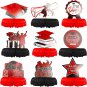9 Pcs 2023 Graduation Table Decorations Paper Fan Honeycomb Ball Graduation Part