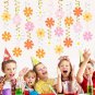72 Pcs Daisy Flower Hanging Swirls Colorful Daisy Foil Swirls Hanging Daisy Ceil
