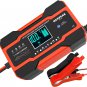 10-Amp Car Battery Charger, 12V and 24V Smart Fully Automatic Battery Charger Ma