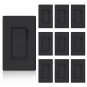 Matte Black Single Pole Decorator Light Switch, 15Amp 120/277V, Paddle Rocker Sw