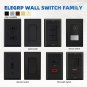 Matte Black Single Pole Decorator Light Switch, 15Amp 120/277V, Paddle Rocker Sw