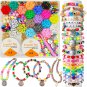 Flat Clay Beads for Jewelry Bracelet Making Kit,6Mm Flat Polymer Heishi Beads DI