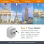 European Travel Plug Adapter 2 Pack, International Power Outlet Adaptor with 2