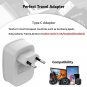 European Travel Plug Adapter 2 Pack, International Power Outlet Adaptor with 2