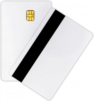 10Pcs SLE4442 Chip Cards with 2 Track Hi-Co Magnetic Stripe PVC Blank Card CR80